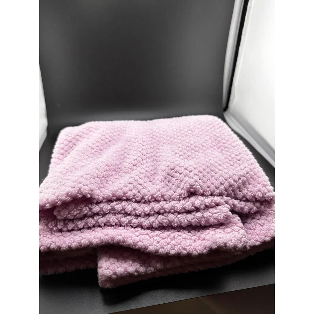 Zak & Zoey Waffle Weave Purple Pink Mommy Loves‎ Me Deer Baby Security Blanke